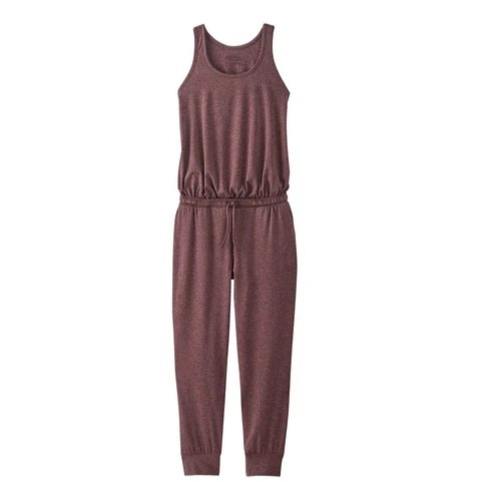 Patagonia Women Seabrook Jumpsuit Sz S Sleeveless Casual Purple Stretch Jogger‎